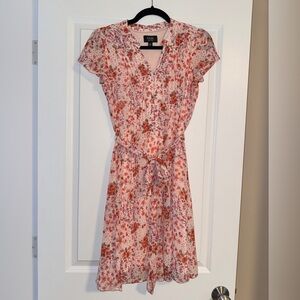 MSK Petite Floral Tie Waist Dress, Women’s Size 6P